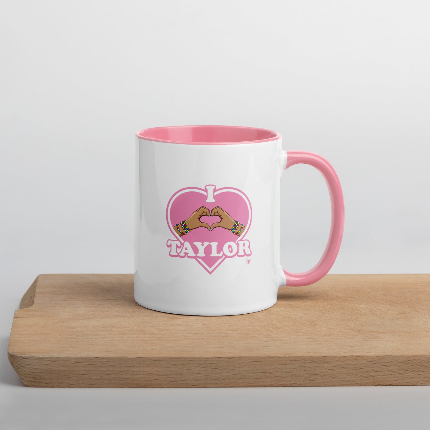 I Heart Taylor White & Pink Mug