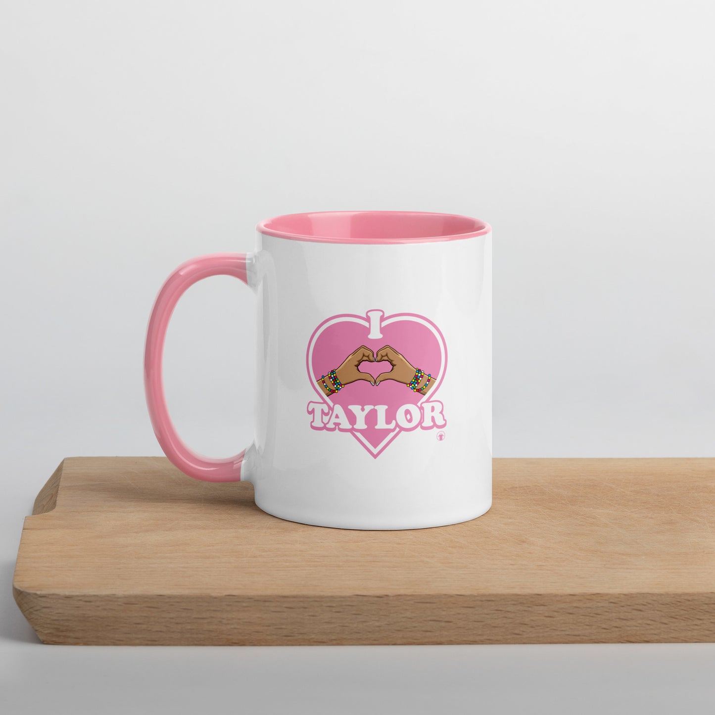 I Heart Taylor White & Pink Mug